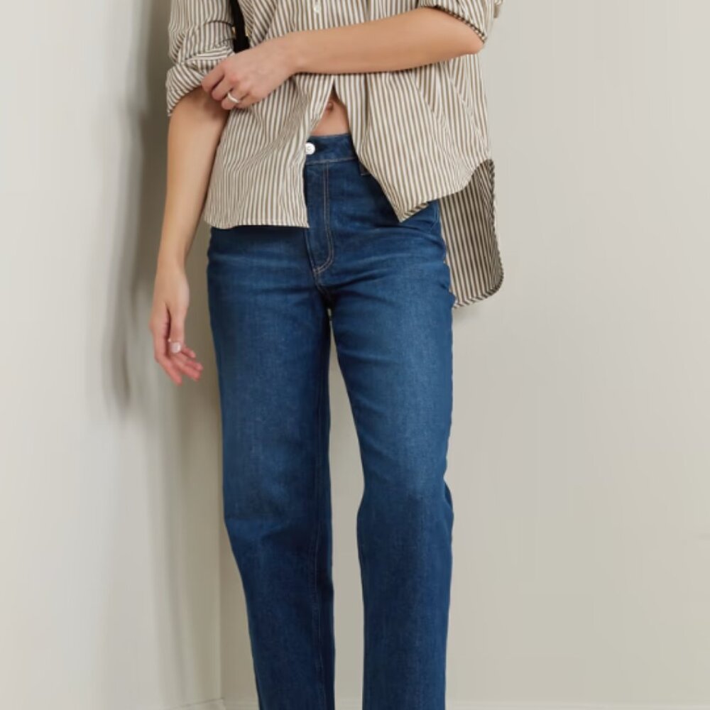 PAIGE Dark‎ Blue Margot Crop Size 27 Denim Jeans